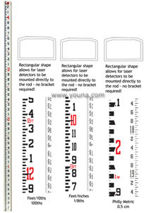 Picture of Seco 8ft Rectangular Leveling Rods 92001 92002