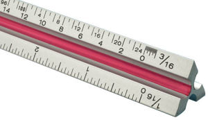 Picture of TE6 6" Aluminum Triangular Scale