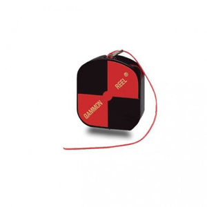 Picture of SitePro Gammon Reel 12-ft (3.6m) Fluorescent Red Cord, Construction Hi-Vis Black/Orange Target  15-012B