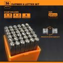 Picture of 36pc Stamping Set, Letters and Numbers, 4mm (5/32")